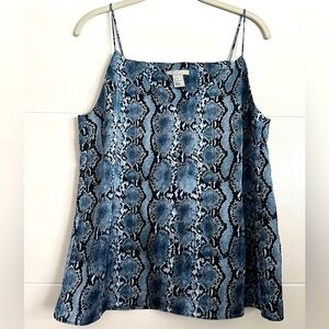 H&M Satin Tunic Python Animal Print NWOT